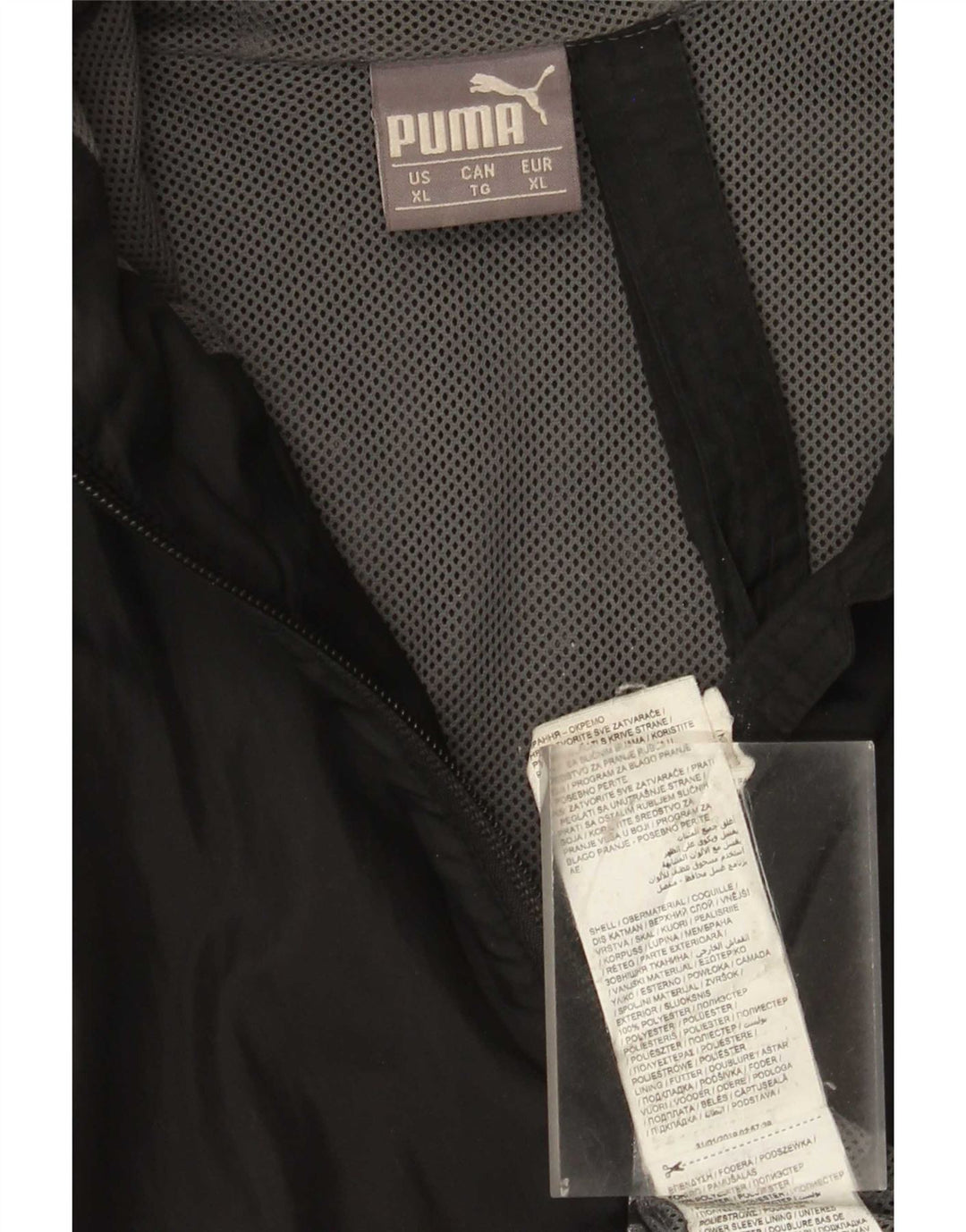 Мужская дождевик с капюшоном Puma UK 18 XL, черный полиэстер