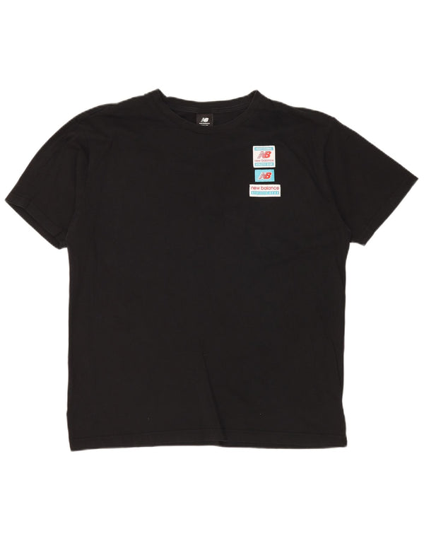 Мужская футболка NEW BALANCE, большой черный хлопок