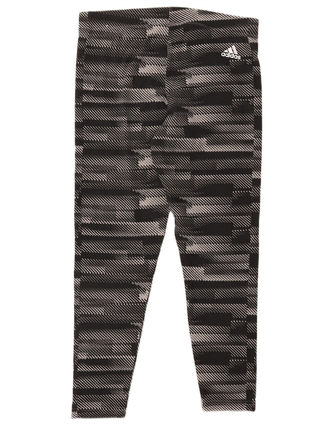 Женские леггинсы с рисунком ADIDAS UK 16/18, хлопок, большая черная полоска