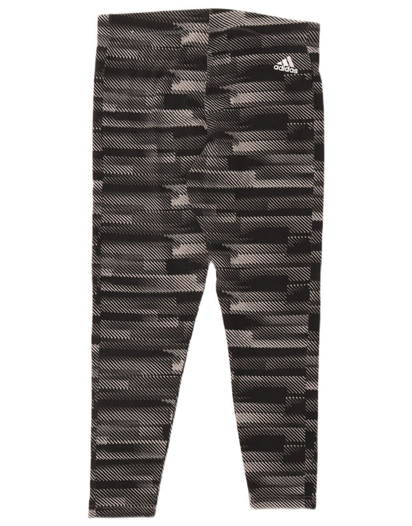 Женские леггинсы с рисунком ADIDAS UK 16/18, хлопок, большая черная полоска