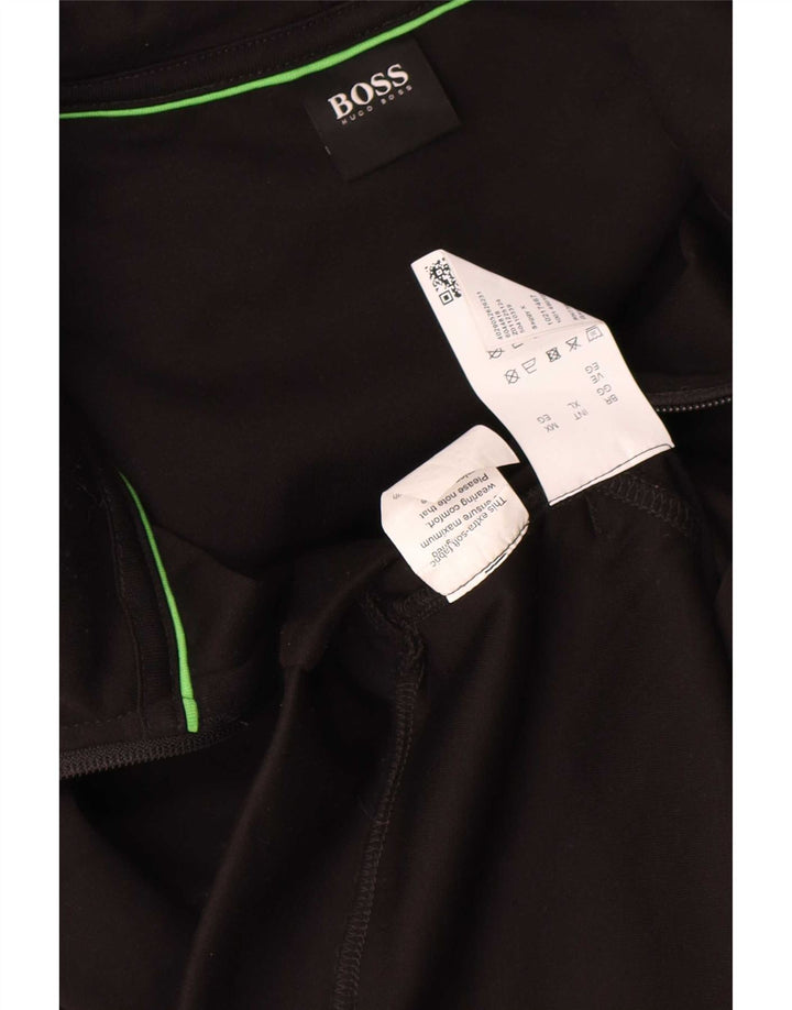 Мужской свитер с капюшоном на молнии Hugo Boss XL, черный полиэстер
