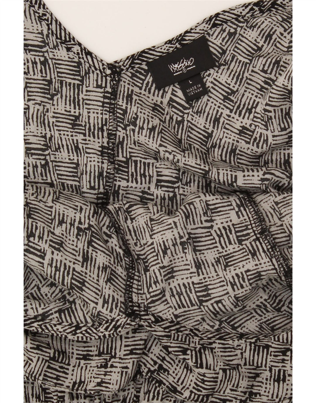 MOSSIMO Womens Sleeveless A-Line Dress UK 16 Large Grey Geometric Vintage Mossimo and Second-Hand Mossimo from Messina Hembry 