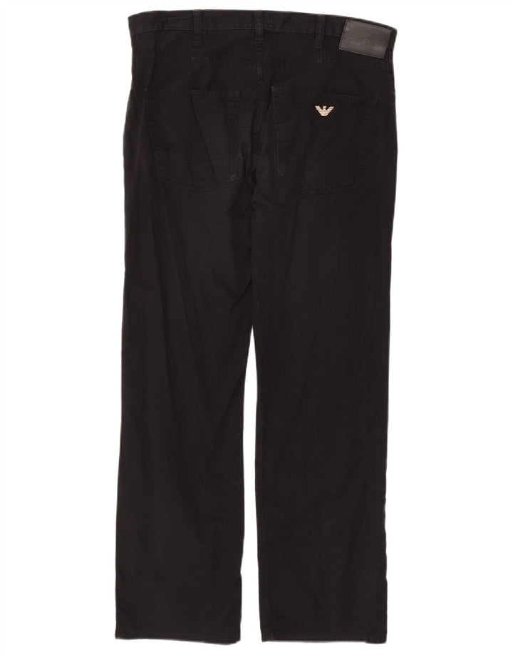 Мужские прямые повседневные брюки Armani W32 L28 черные