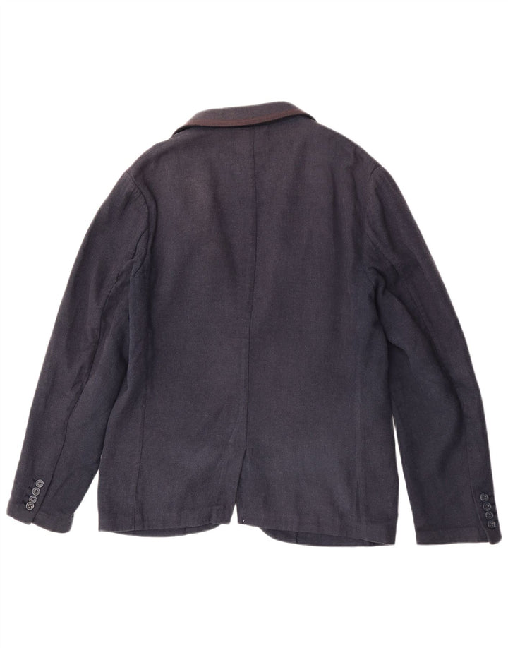 Мужской пиджак Penguin на 1 пуговице, Великобритания, 40, большой темно-синий, хлопковый