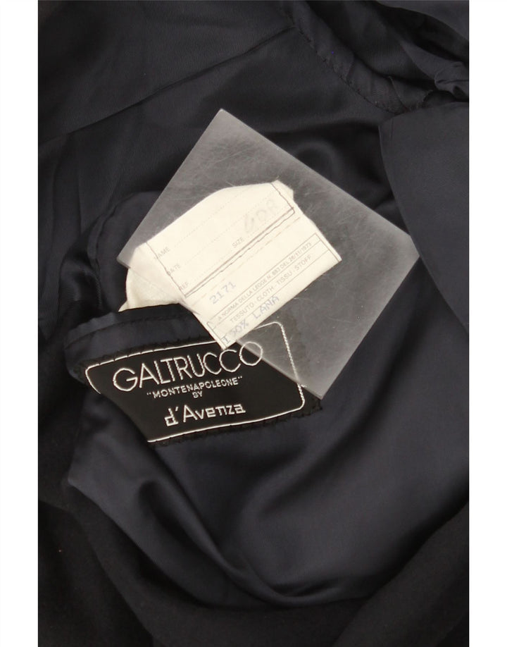 Galtrucco Мужской двубортный пиджак IT 40 Большой Черный Шерстяной