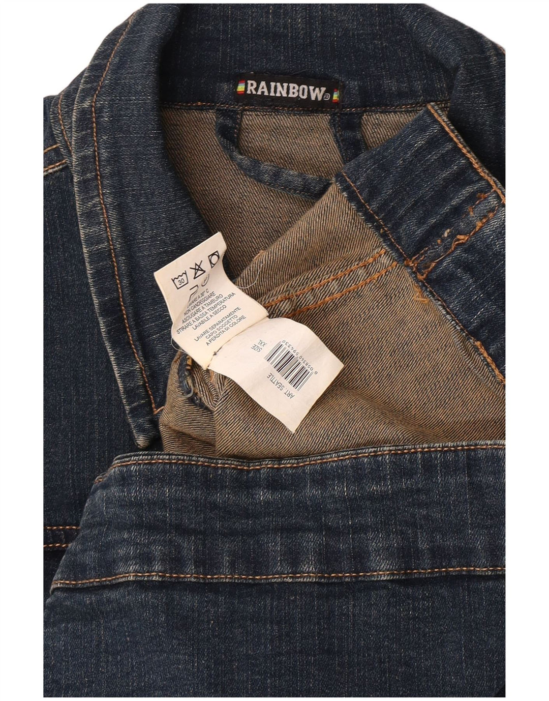 Джинсовая куртка Rainbow для девочек Seattle 13-14 лет, синий хлопок, размер 2XL