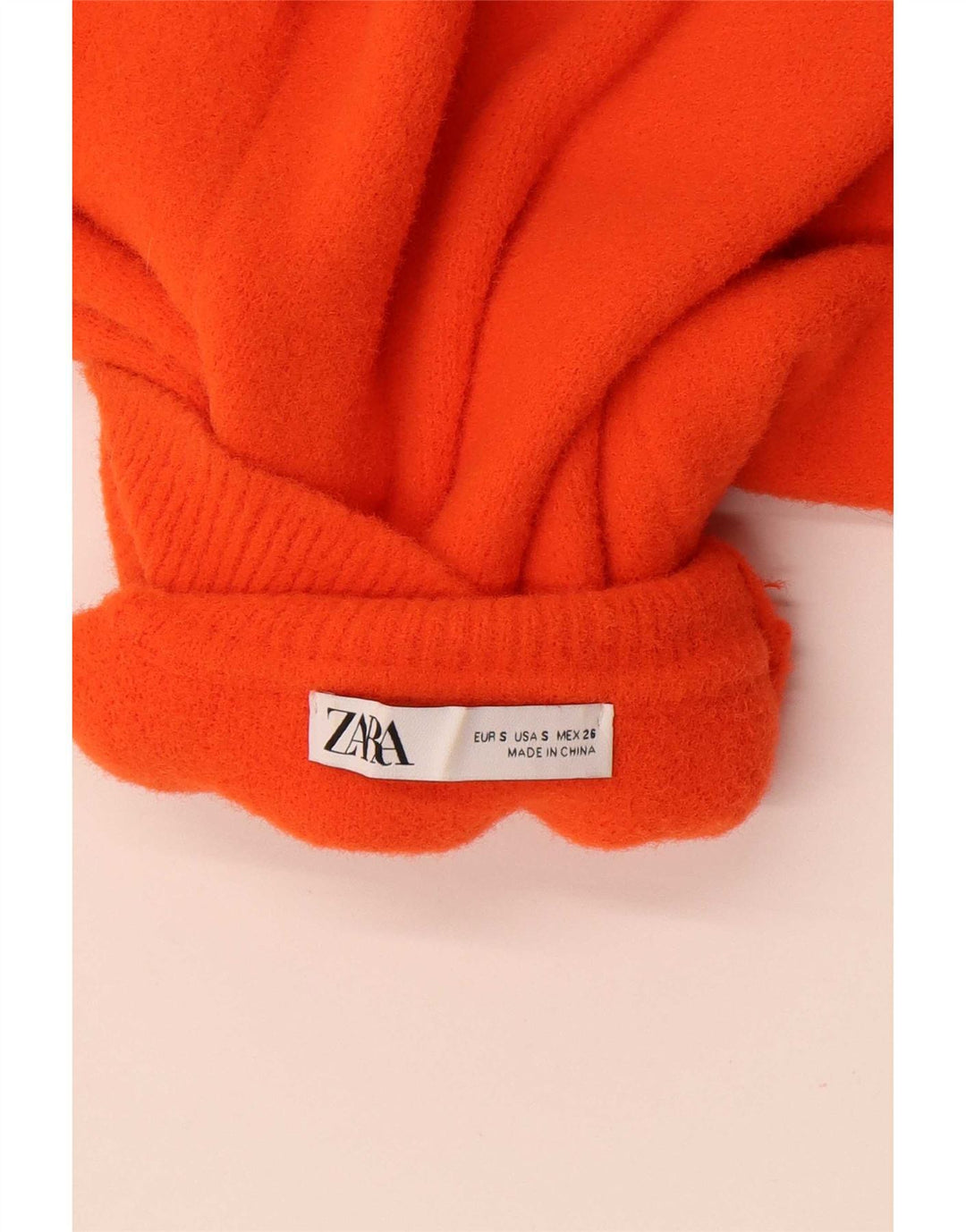 Женский укороченный джемпер с высоким воротником Zara UK 10, маленький оранжевый