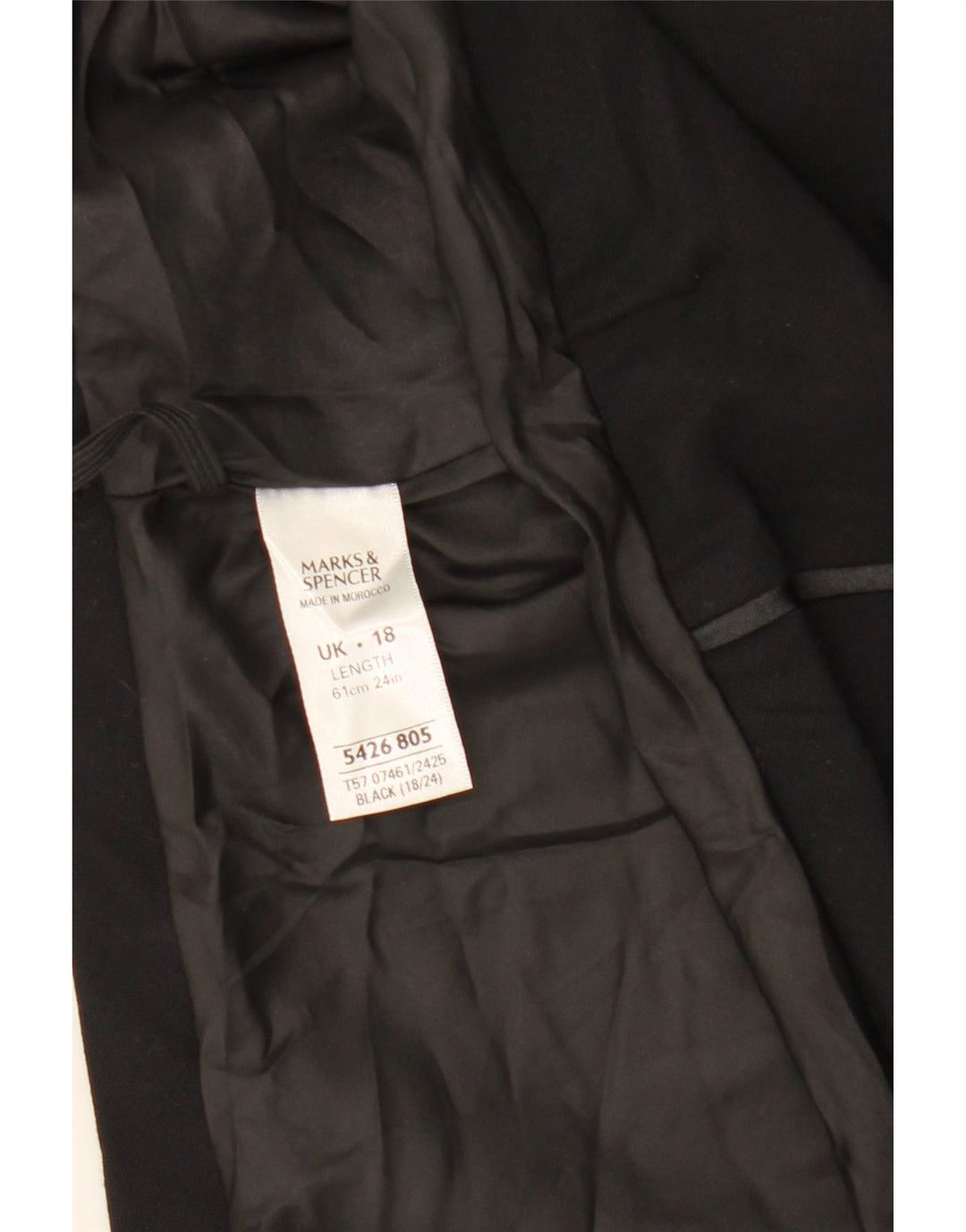 Женская юбка-трапеция Marks & Spencer UK 18 XL W40, черный полиэстер