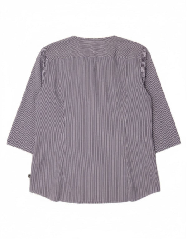 Женская блузка-рубашка с рукавом 3/4 MARINA YACHTING UK 18 XL, синяя в тонкую полоску