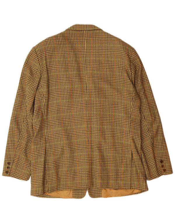 Мужской пиджак BYBLOS на 3 пуговицах IT 54 2XL Желтый с узором «гусиные лапки»