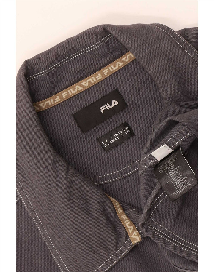 Мужская куртка Fila Utility UK 40, большая серая, хлопок