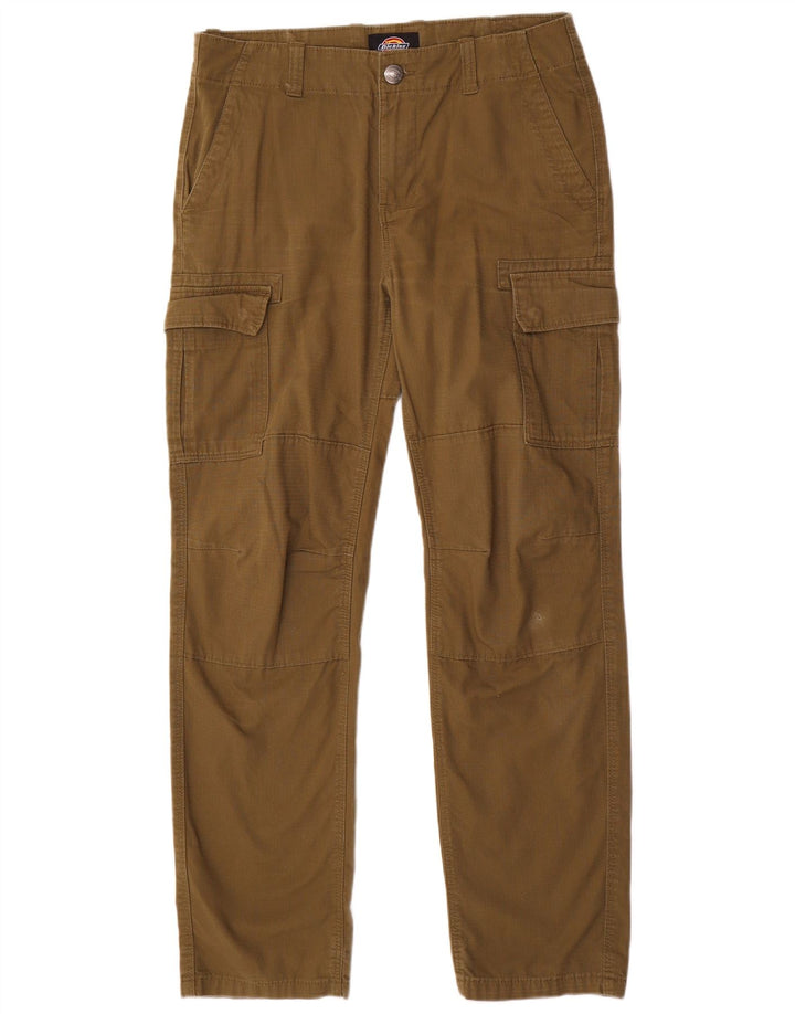 Мужские прямые брюки-карго Dickies W32 L31 цвета хаки в клетку из полиэстера
