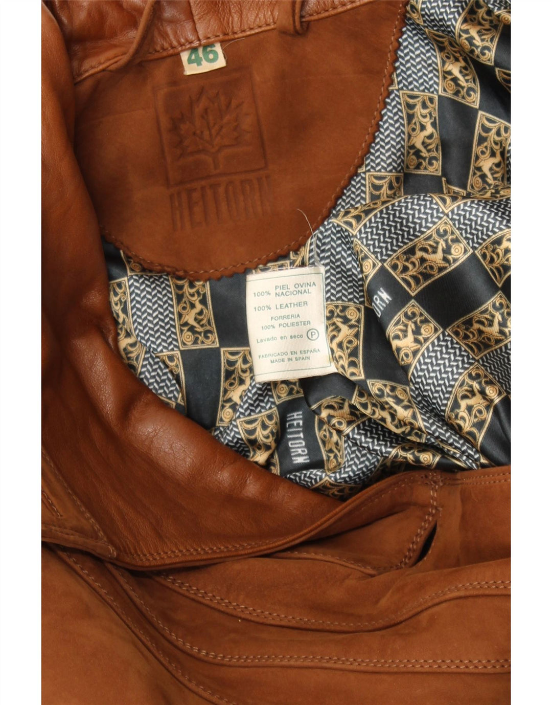 HEITORN Женское замшевое пальто EU 46 XL Коричневое кожаное