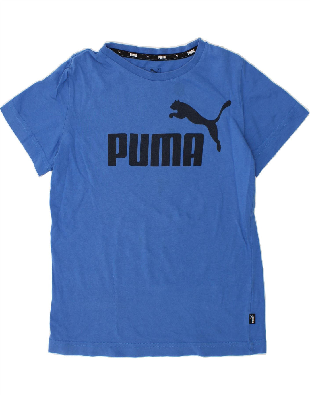 PUMA Boys Graphic T-Shirt Top 9-10 Years Medium Blue Vintage Puma and Second-Hand Puma from Messina Hembry 