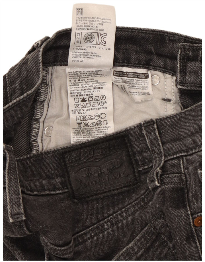 Женские зауженные джинсы Levi's W26 L26, черный хлопок