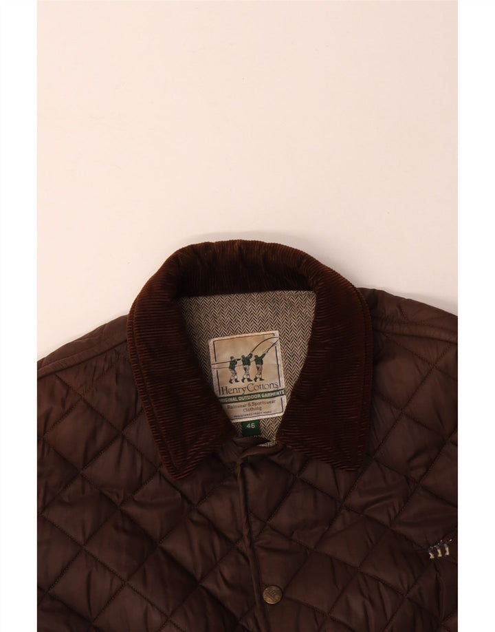 Мужская стеганая куртка HENRY COTTONS UK 46 3XL, коричневый нейлон