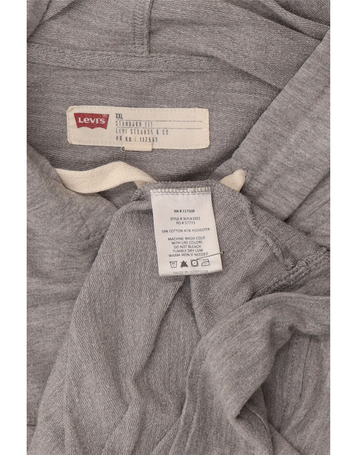 Мужской спортивный костюм Levi's с капюшоном, верхняя куртка 2XL, серый хлопок