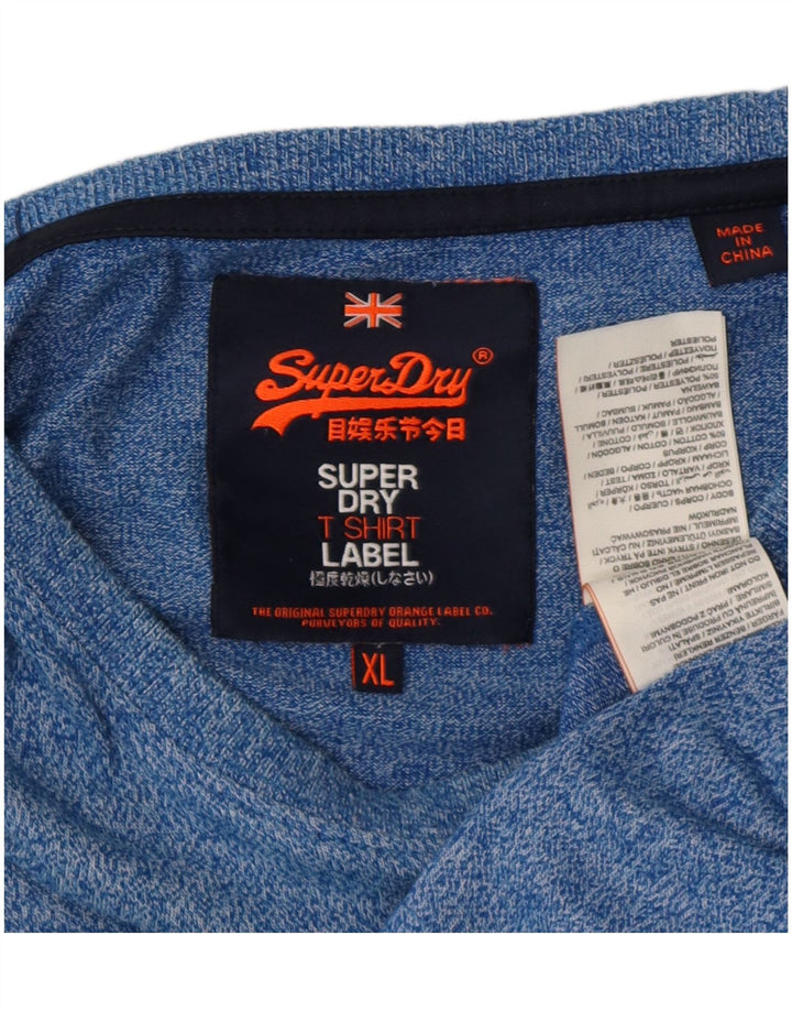 Superdry Мужская футболка с рисунком Top XL Синяя крапинка из хлопка