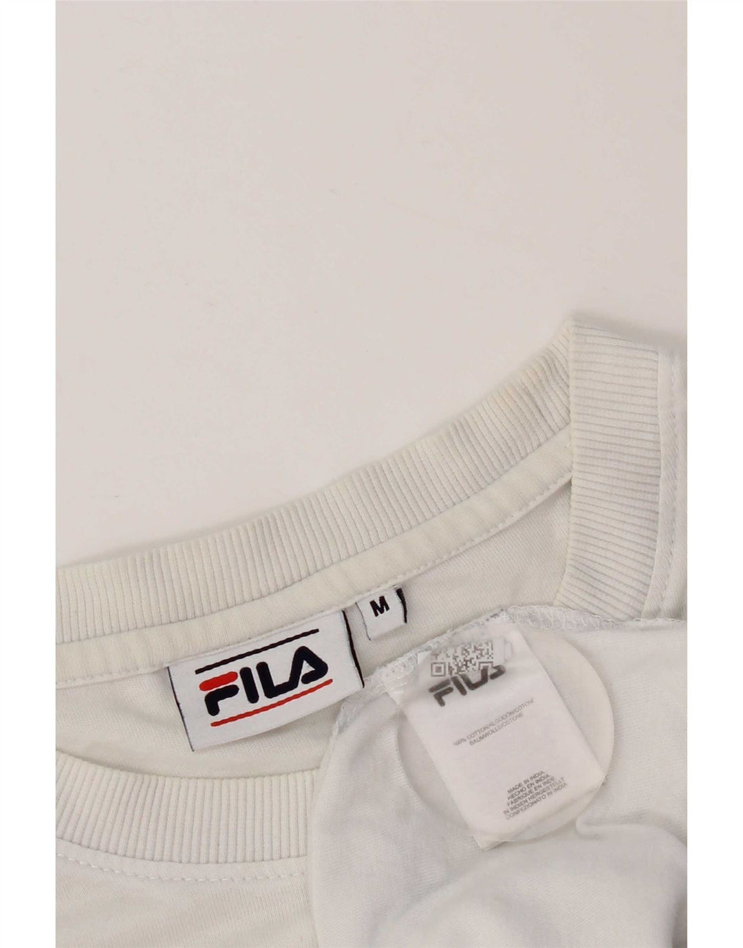 Fila Мужская футболка с рисунком Топ среднего размера, белый хлопок