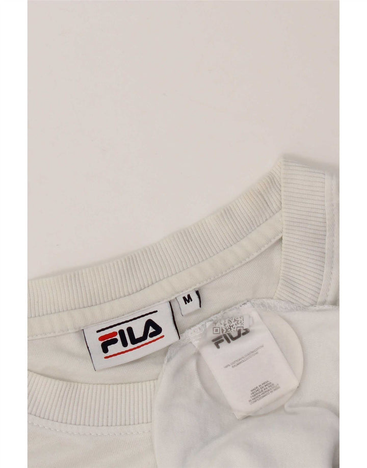 Fila Мужская футболка с рисунком Топ среднего размера, белый хлопок