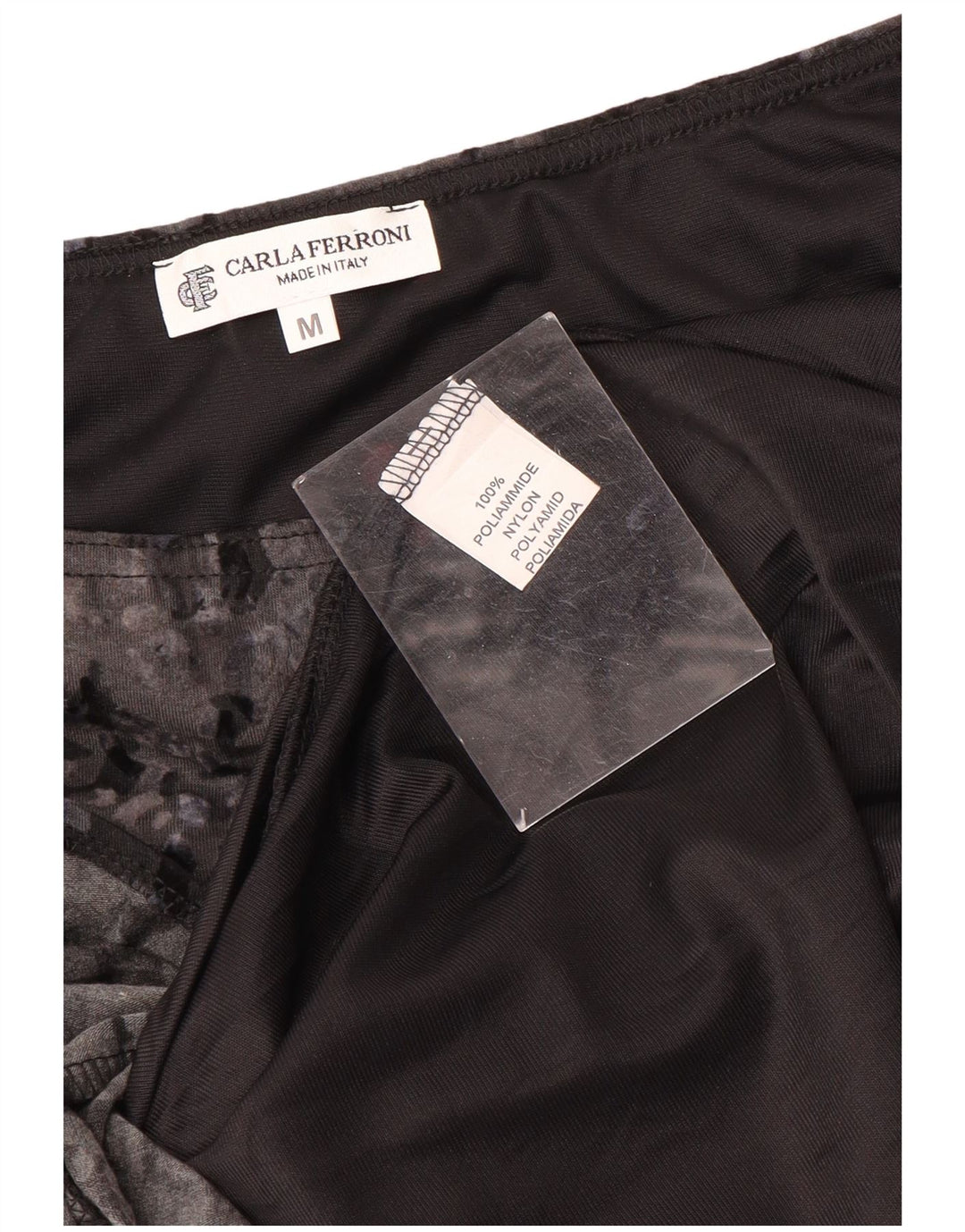 CARLA FERRONI Женская юбка-труба среднего размера W30 Серая с животным принтом Полиамид