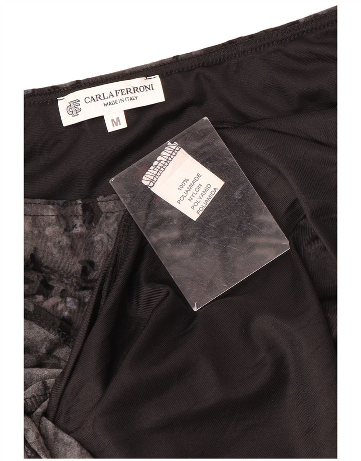 CARLA FERRONI Женская юбка-труба среднего размера W30 Серая с животным принтом Полиамид