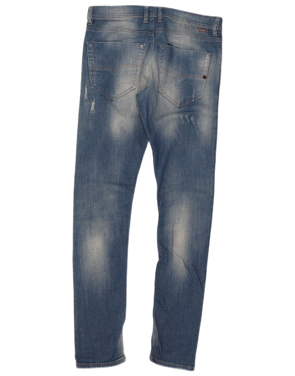 Мужские зауженные джинсы-морковки Diesel Tepphar W30 L32, синий хлопок