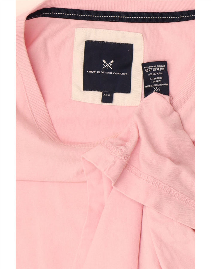 Crew Clothing Мужская футболка Top 3XL Розовый Хлопок
