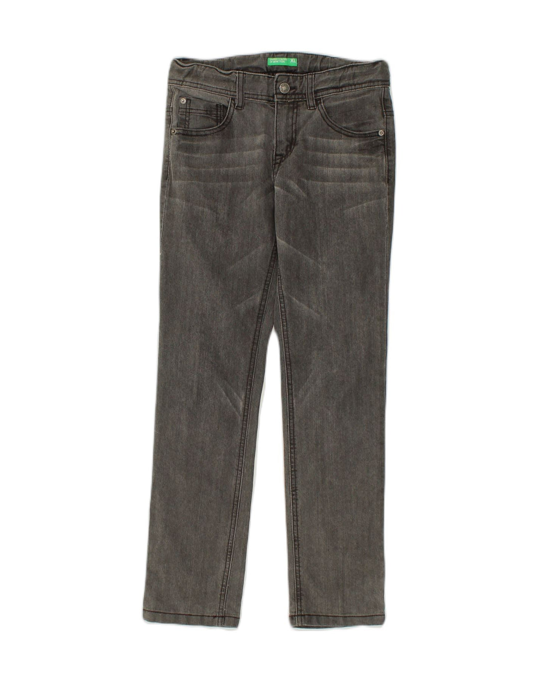 BENETTON Girls Slim Jeans 15-16 Years XL W28 L27 Grey Cotton | Vintage Benetton | Thrift | Second-Hand Benetton | Used Clothing | Messina Hembry 