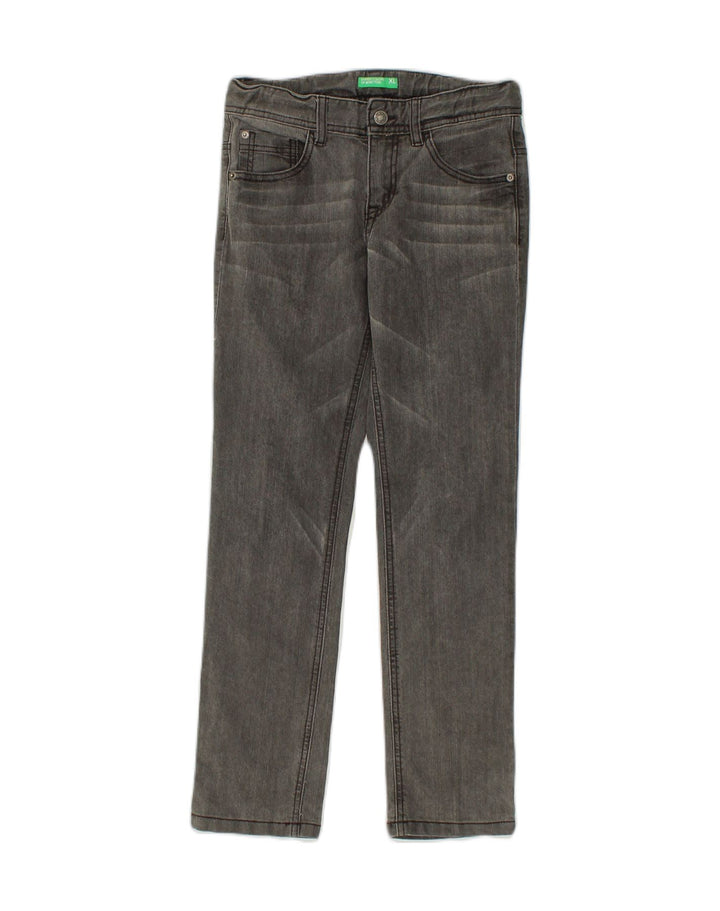 BENETTON Girls Slim Jeans 15-16 Years XL W28 L27 Grey Cotton | Vintage Benetton | Thrift | Second-Hand Benetton | Used Clothing | Messina Hembry 