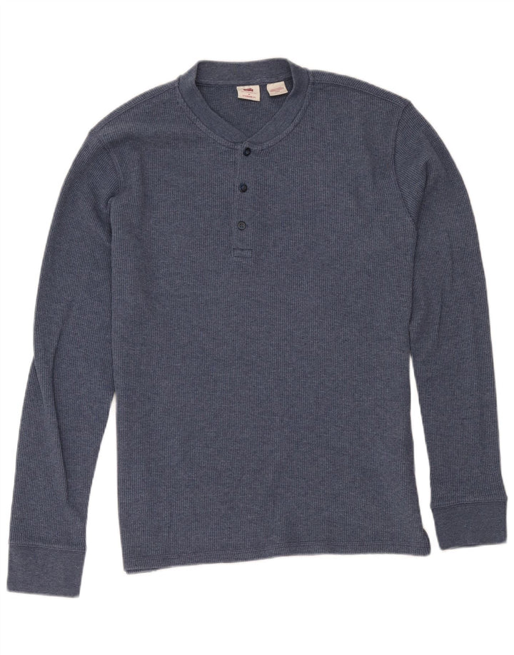 Мужской топ Levi's стандартного кроя с длинными рукавами, средний темно-синий, хлопок
