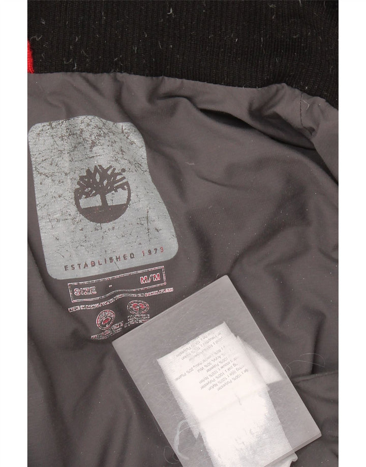 TIMBERLAND Мужская стеганая куртка с капюшоном UK 38 Средний Черный Полиэстер