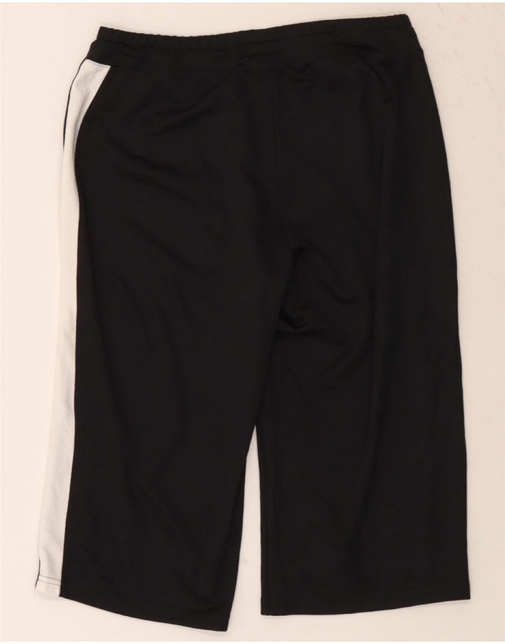 REEBOK Womens Bermuda Sport Shorts UK 14 Medium  Black Colourblock Vintage Reebok and Second-Hand Reebok from Messina Hembry 