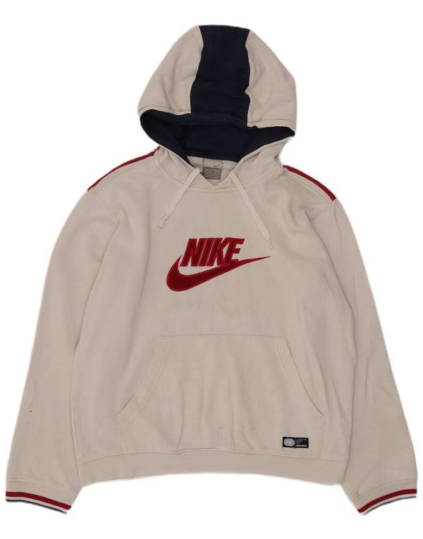 Мужской джемпер с капюшоном Nike, Великобритания, 36/38, маленький, белый, с цветными блоками, спортивный