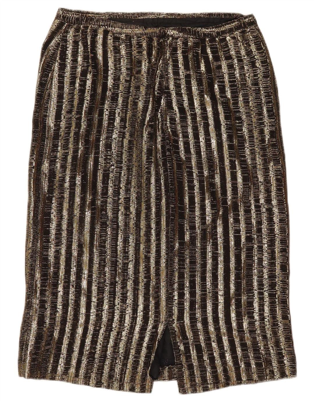 Винтажный женский комплект из 2 юбок UK 14 Medium W29 в коричневую полоску