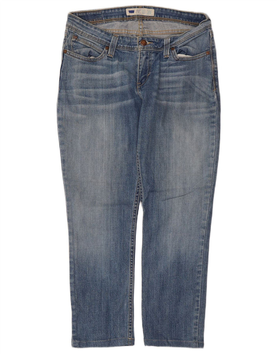 Женские укороченные джинсы Levi's W32 L24, синий хлопок