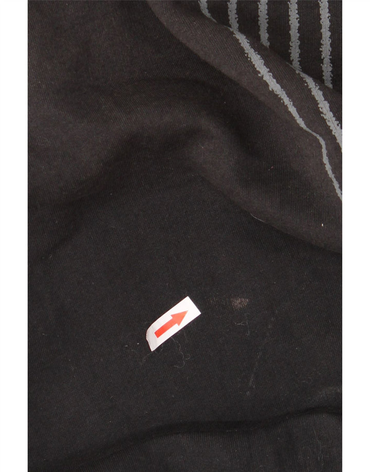 Мужской джемпер с капюшоном Lotto UK 38/40, средний черный, полиэстер с цветными блоками