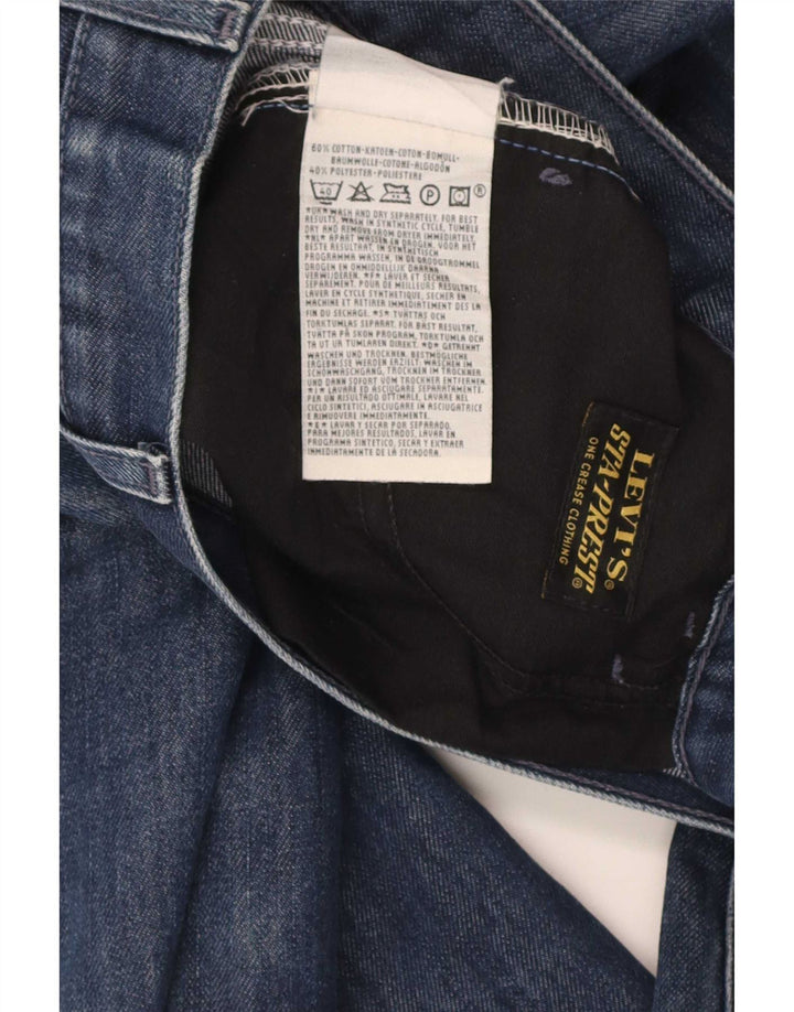 Мужские потертые прямые джинсы Levi's W33 L34, синий хлопок