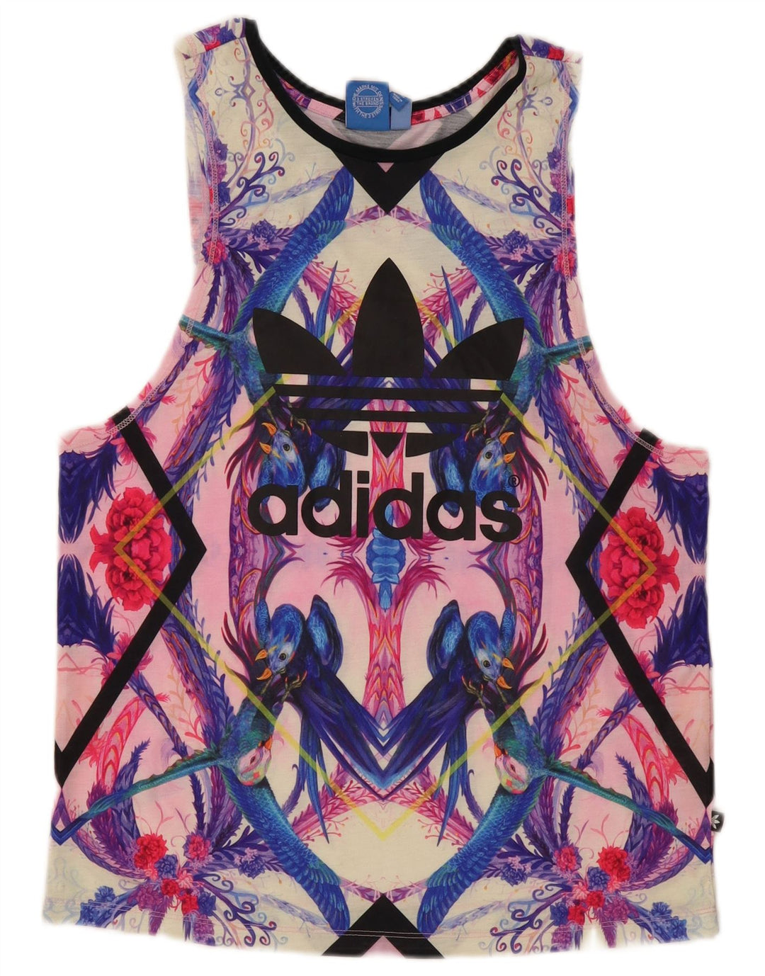 Женский жилет Adidas с графическим рисунком Top UK 8, маленький разноцветный полиэстер