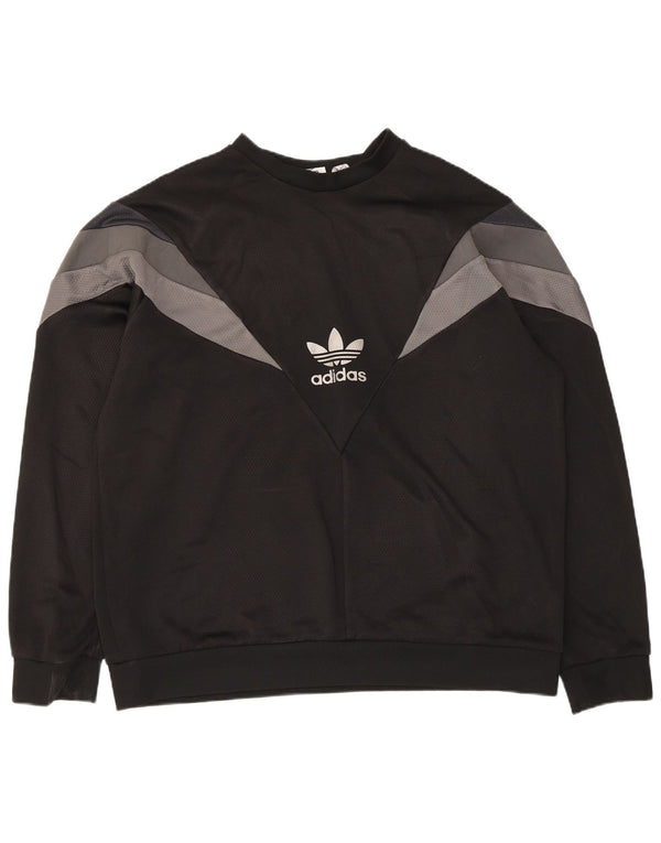 Мужская толстовка Adidas Jumper XL, черный полиэстер с цветными блоками