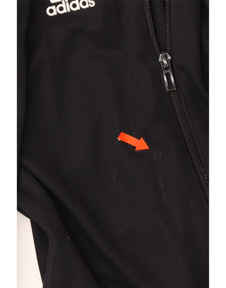 ADIDAS Boys Aeroready Tracksuit Top Jacket 9-10 Years Black Polyester Vintage Adidas and Second-Hand Adidas from Messina Hembry 