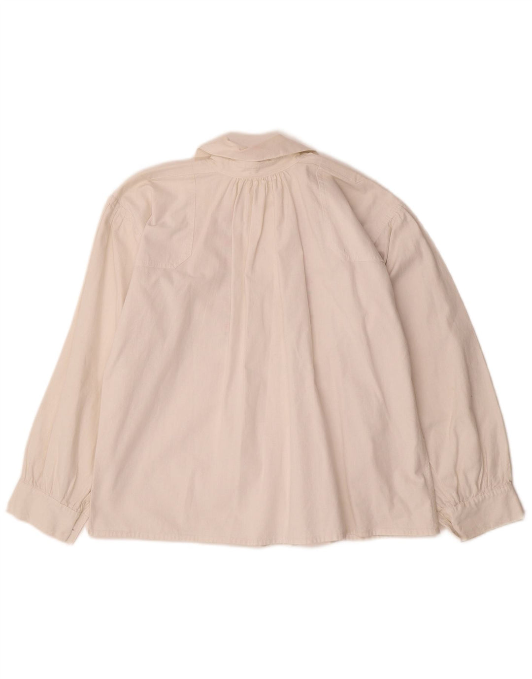 Женская блузка-рубашка VINTAGE UK 12, средний белый цветочный принт