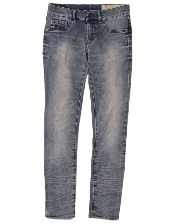 Женские супертонкие джинсы скинни с низкой талией Diesel Livier W27 L28, синие