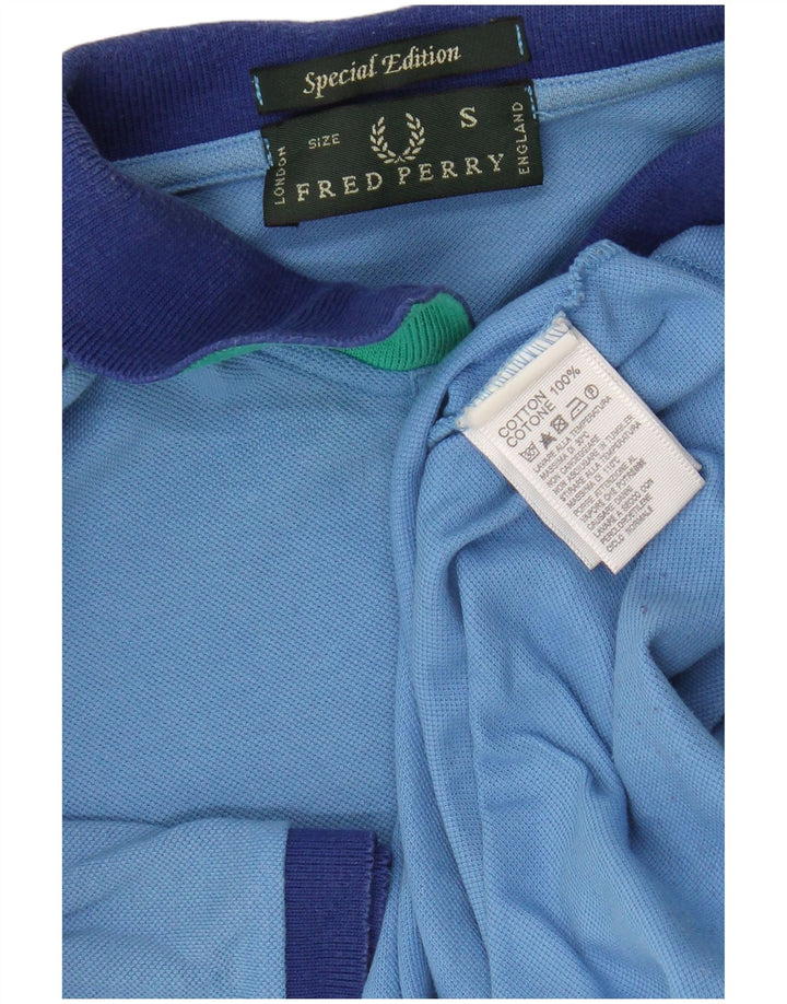 Мужская рубашка-поло Fred Perry, маленькая синяя, хлопок