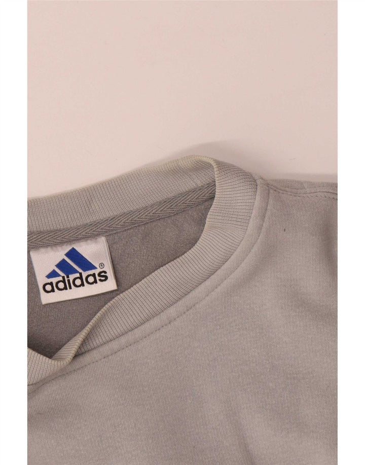 Мужской топ Adidas с длинным рукавом, большой серый