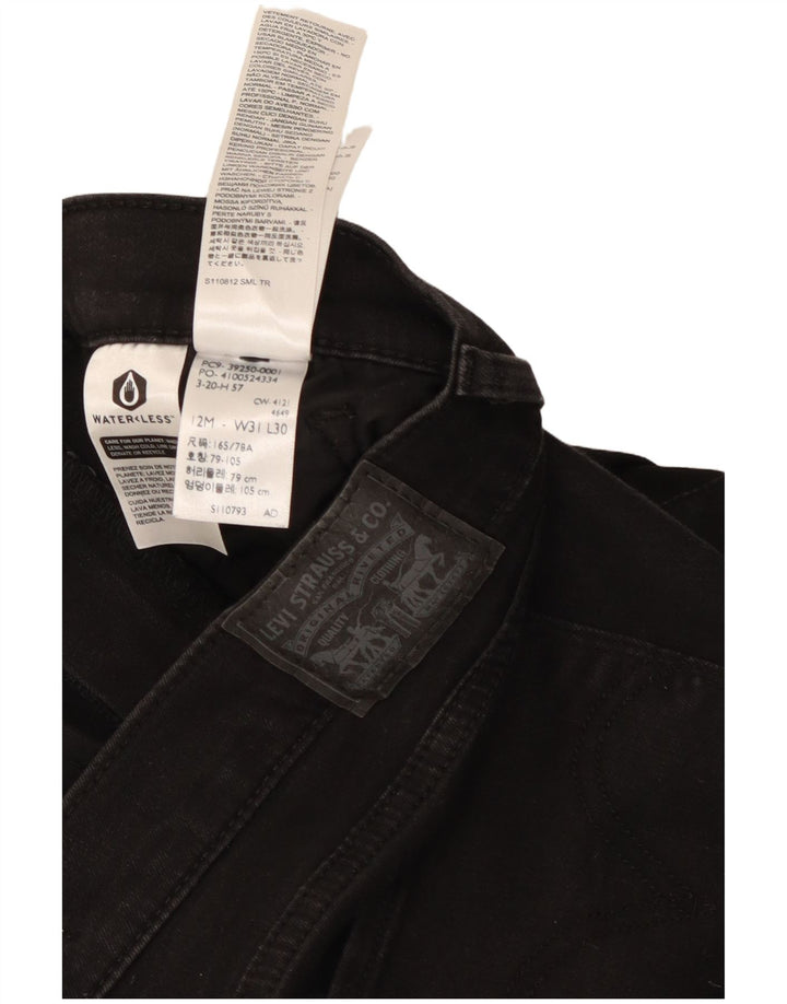 Женские классические прямые джинсы Levi's W31 L30, черный хлопок