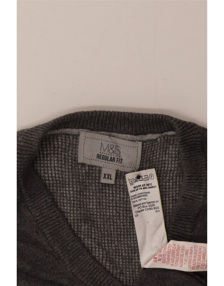 Мужская майка стандартного кроя Marks & Spencer 2XL, серый хлопок
