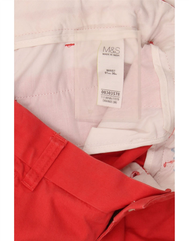 Мужские шорты чинос Marks & Spencer W36, большие оранжевые, хлопок