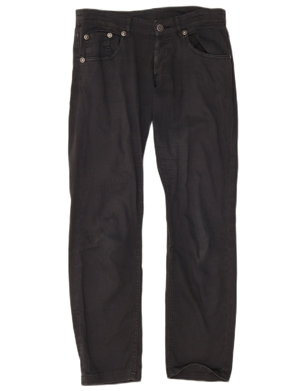 ICEBERG Женские прямые повседневные брюки W25 L28, черные хлопковые