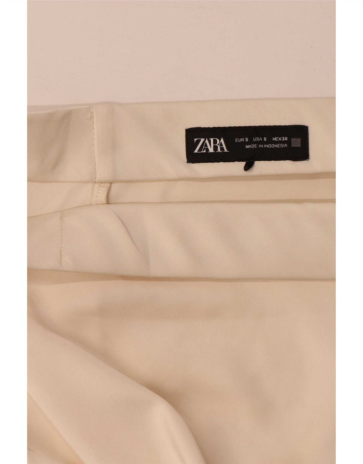Женская длинная юбка Zara, маленькая W26, бежевый полиэстер